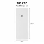 TUŠ KAD HIDRONATUR CLASSIC S SIFONOM 75X140 - slika 2